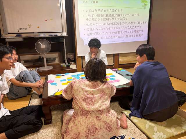 グループでワークショップを行う参加者の様子